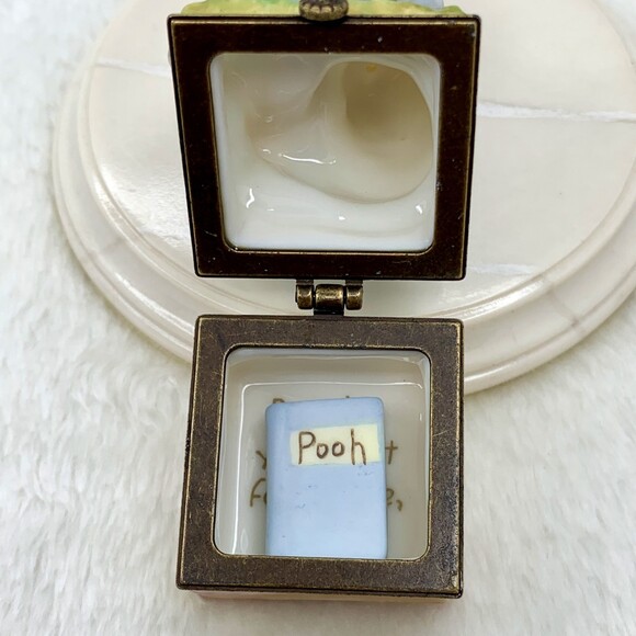 Disney Classic Pooh Christopher Robin Porcelain Hinged Trinket Box Vintage 90s - Picture 8 of 13